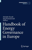 Handbook of Energy Governance in Europe: XIX, 427 páginas