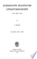 Kurzgefasste französische Literaturgeschichte von 1549-1900