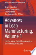 Advances in Lean Manufacturing, Volume 1