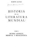 Historia de la literatura mundial