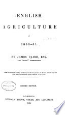 English Agriculture in 1850-51