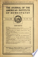 Journal of the American Institute of Homeopathy