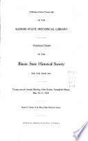 Transactions of the Illinois State Historical Society for the Year