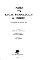 Index to Legal Periodicals & Books