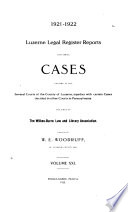 Luzerne Legal Register Reports