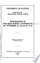 Proceedings of the High School Conference of ...