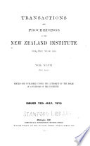 Transactions and Proceedings of the New Zealand Institute