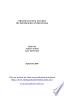 Chinese National Security Decisionmaking Under Stress
