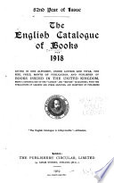 The English Catalogue of Books ...: 1801-1836. Ed. and comp. by R.A. Peddie and Q. Waddington. 1914