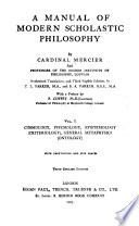A Manual of Modern Scholastic Philosophy