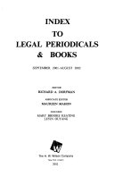 Index to Legal Periodicals & Books