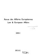 Law and European affairs