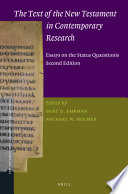 The Text of the New Testament in Contemporary Research