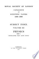 Catalogue of Scientific Papers (1800-1900): ser. 1 , 1800-1863