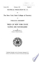 Technical Publication ... of the New York State College of Forestry at Syracuse University