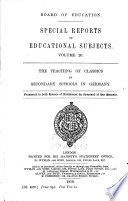 Special Reports on Educational Subjects