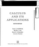 Calculus and Its Applications
