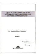 Health Professions Education and Relationship-centered Care
