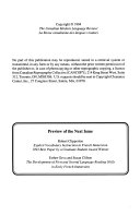 Revue Canadienne Des Langues Vivantes