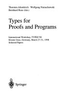 Types for Proofs and Programs