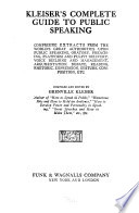 Kleiser's Complete Guide to Public Speaking