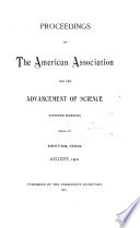 Proceedings of the American Association for the Advancement of Science