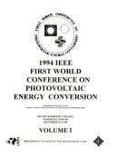 1994 IEEE First World Conference on Photovoltaic Energy Conversion