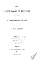 The Sacred Books of the East: Buddhist Suttas, translated by T.W. Rhys Davids
