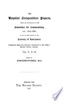 The Royalist Composition Papers