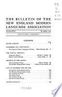 Publications of the New England Modern Language Association