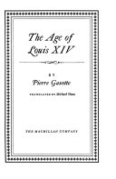 The Age of Louis XIV.