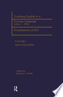 Teaching English as a Foreign Language, 1936-1961: Selected papers