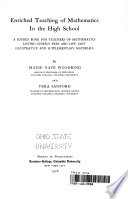 Enriched Teachings of Mathematics in the High School