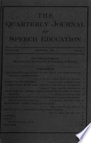The Quarterly Journal of Speech Education