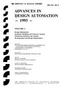 Advances in Design Automation, 1993: Design optimization, geometric modeling and tolerance analysis, mechanism synthesis and analysis, decomposition and design optimization