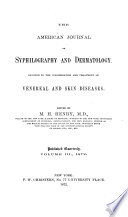 American Journal of Syphilography and Dermatology ...