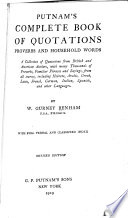 Putnam's Complete Book of Quotations, Proverbs and Household Words