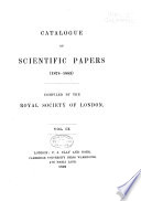 Catalogue of Scientific Papers (1800-1900): ser. 3 , 1874-1883