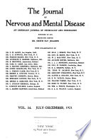 Journal of Nervous and Mental Disease