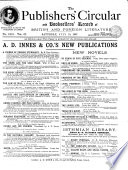Publishers' Circular and General Record of British and Foreign Literature, and Booksellers' Record