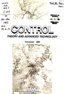 Control Theory and Advanced Technology