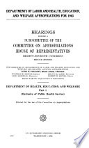 Departments of Labor and Health, Education and Welfare Appropriations for 1963