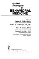 Applied Techniques in Behavioral Medicine