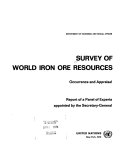 Survey of World Iron Ore Resources: Occurrence and Appraisal