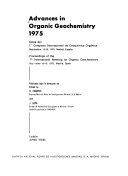 Advances in Organic Geochemistry