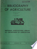 Bibliography of Agriculture with Subject Index