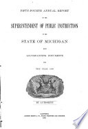 Annual Report of the Superintendent of Public Instruction of the State of Michigan