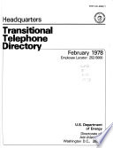 Headquarters DOE Telephone Directory