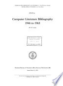 Computer Literature Bibliography: 1946-1963