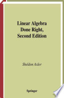 Linear Algebra Done Right